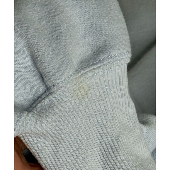 Hollister Womens Crop Sweater Medium Sky Blue‎ California Graphic Beach Boho - Picture 8 of 11